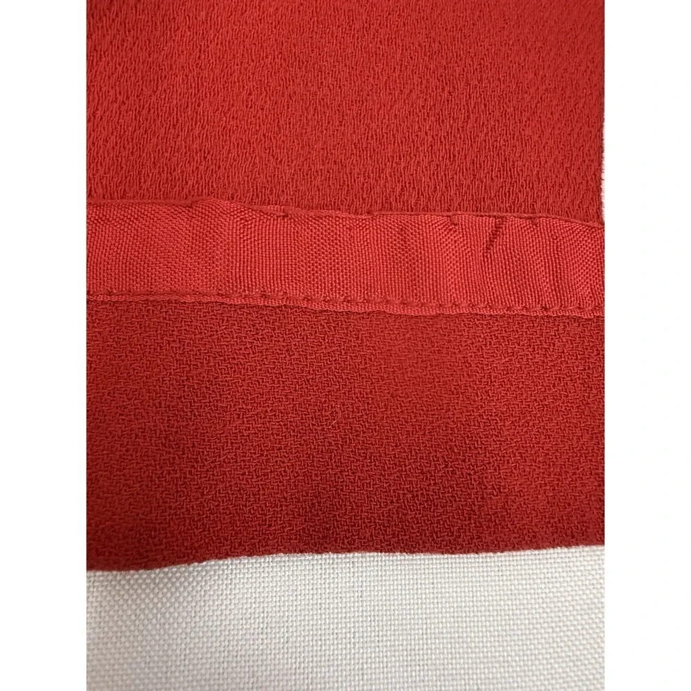 VTG Kasper Red Long Coat Dress Velvet Collar Lined Button Down‎ Womens Size 12 - Picture 12 of 12